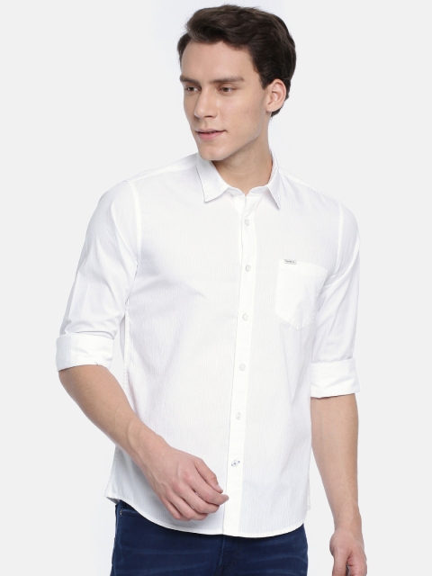 

Pepe Jeans Men White Regular Fit Solid Casual Shirt
