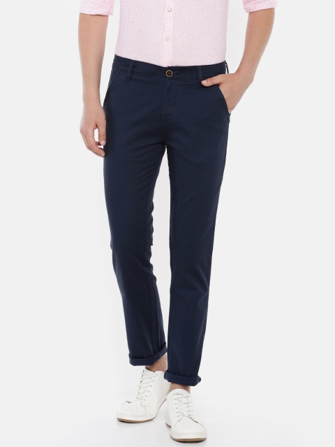 

Pepe Jeans Men Navy Blue Slim Fit Solid Chinos