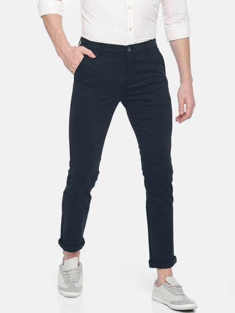 

Pepe Jeans Men Navy Blue Slim Fit Solid Chinos