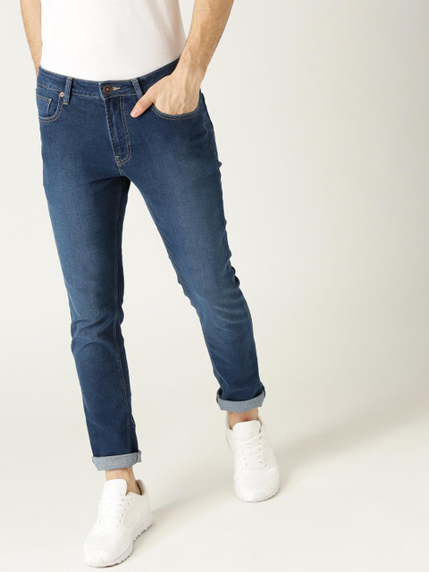

United Colors of Benetton Men Blue Skinny Fit Mid-Rise Clean Look Stretchable Jeans