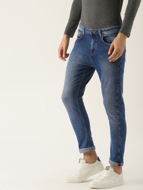 

United Colors of Benetton Men Blue Regular Fit Mid-Rise Clean Look Stretchable Jeans