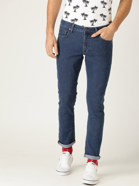 

United Colors of Benetton Men Navy Blue Skinny Fit Mid-Rise Clean Look Stretchable Jeans