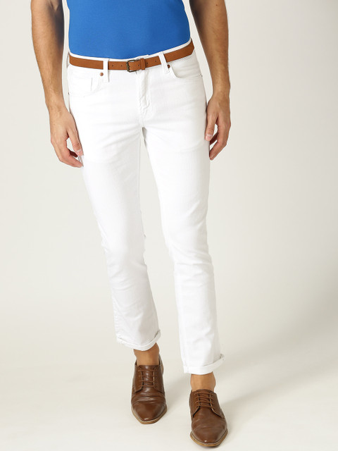 

United Colors of Benetton Men White Skinny Fit Mid-Rise Clean Look Stretchable Jeans