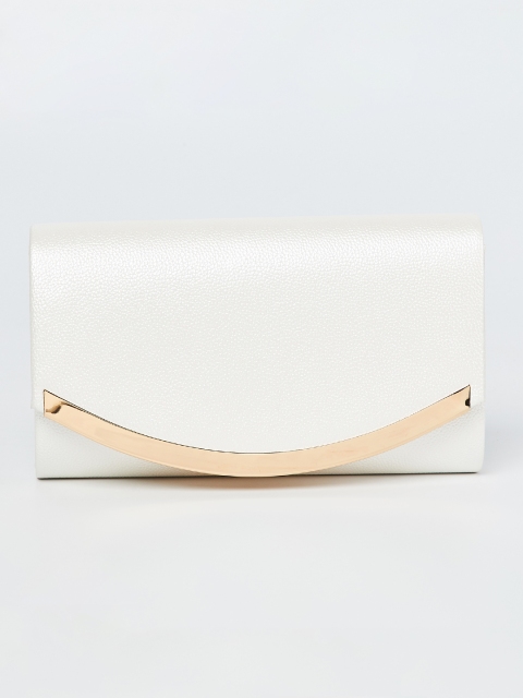 

CODE by Lifestyle White Textured Envelope Clutch