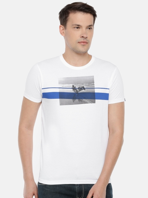 

Pepe Jeans Men White Printed T-shirt