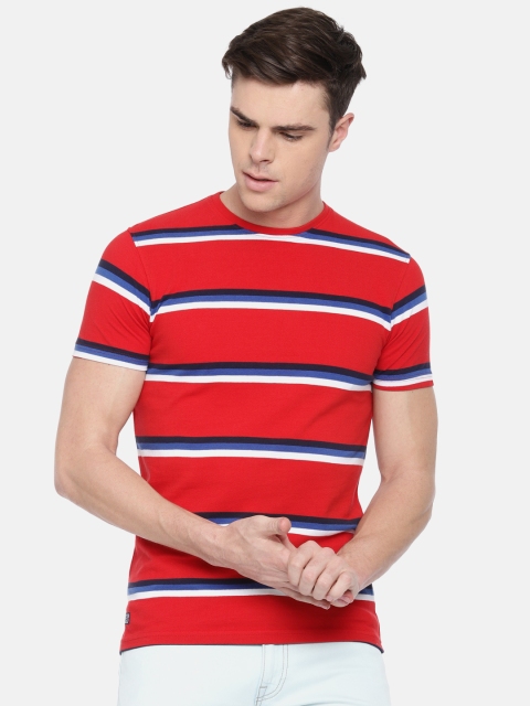 

Pepe Jeans Men Red & White Striped T-shirt