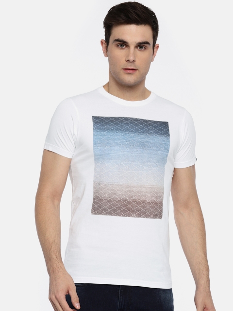 

Pepe Jeans Men White Printed Round Neck T-shirt