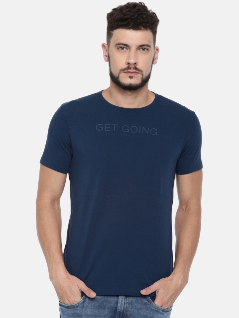 

Pepe Jeans Men Navy Blue Printed Round Neck T-shirt