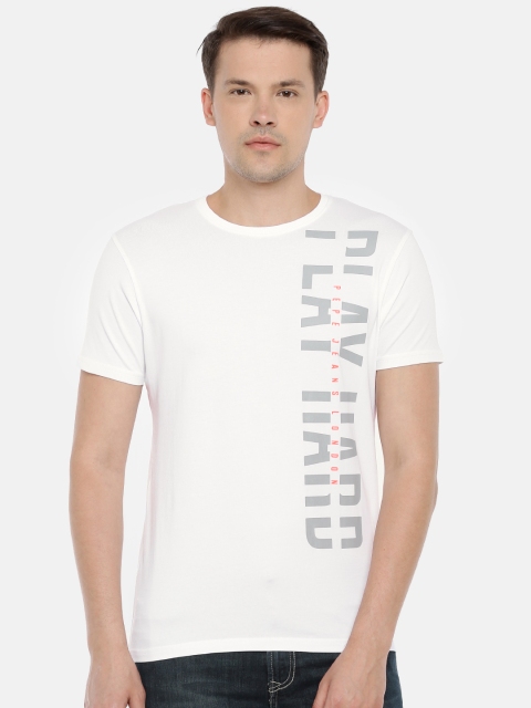 

Pepe Jeans Men White Printed Round Neck T-shirt