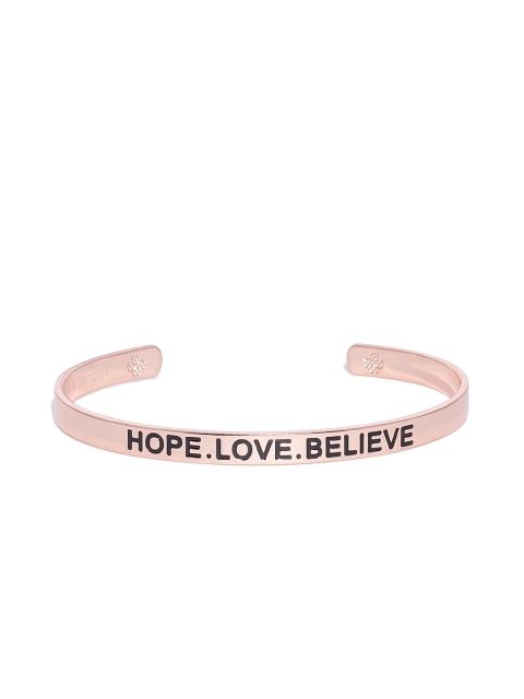 

Pipa Bella Limited Edition Rose Gold Plated Hope. Love. Believe. Resolution Karma Bangle