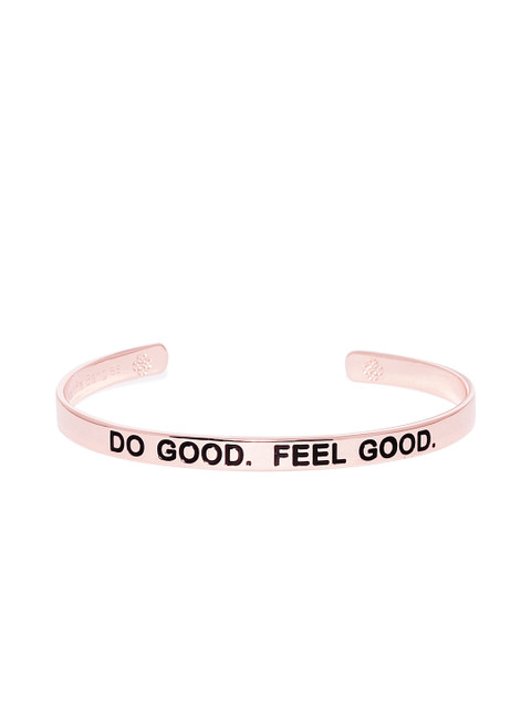 

Pipa Bella Limited Edition Rose Gold Plated Do Good. Feel Good. Resolution Karma Bangle