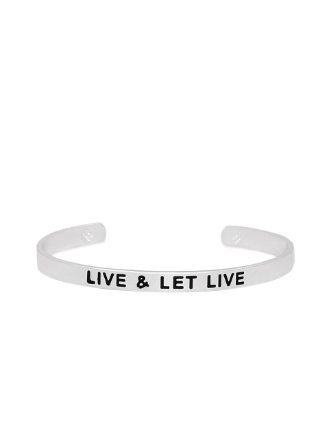 

Pipa Bella Limited Edition 925 Sterling Silver Plated Live & Let Live Resolution Karma Bangle