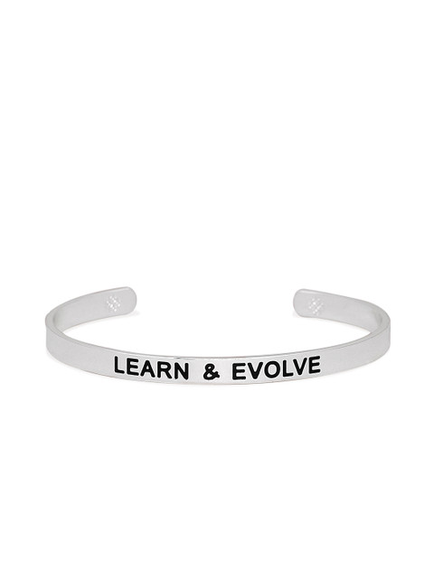 

Pipa Bella Limited Edition 925 Sterling Silver Plated Learn & Evolve Resolution Karma Bangle