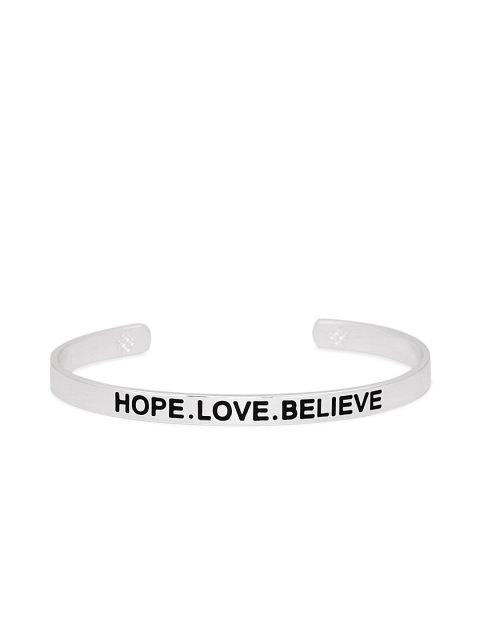 

Pippa Bella Limited Edition 925 Sterling Silver Plated Hope. Love. Believe. Resolution Karma Bangle