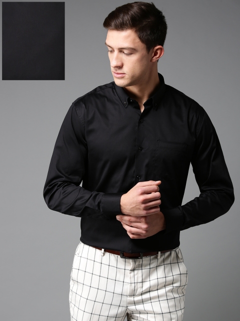 

DENNISON Men Black Classic Slim Fit Solid Formal Shirt