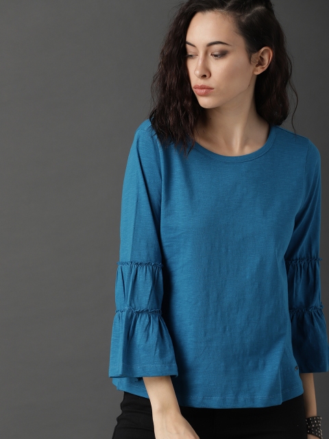 

Roadster Women Blue Solid Top