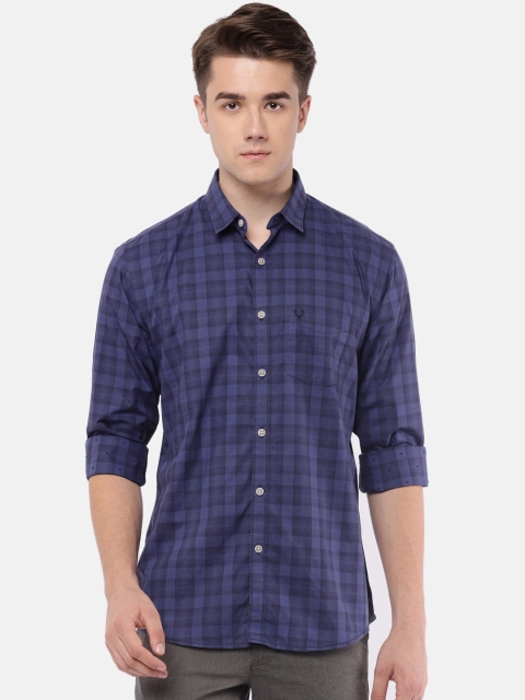 

Allen Solly Men Blue Regular Fit Checked Casual Shirt