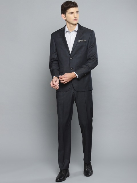 

Louis Philippe Men Navy Blue Solid Single-Breasted Slim Fit Formal Suit