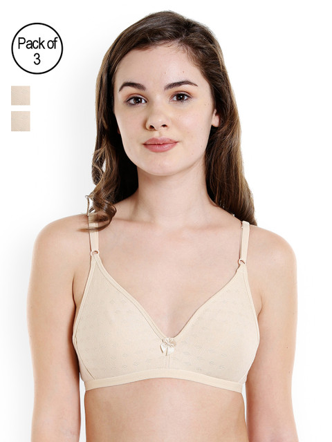 

Bodycare Beige Solid Non-Wired Non Padded T-shirt Bra