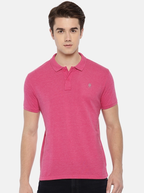 

Pepe Jeans Men Pink Solid Polo Collar T-shirt