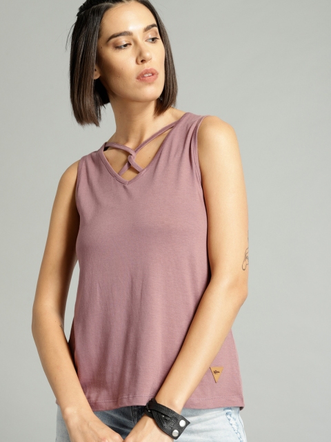 

Roadster Women Mauve Solid Top