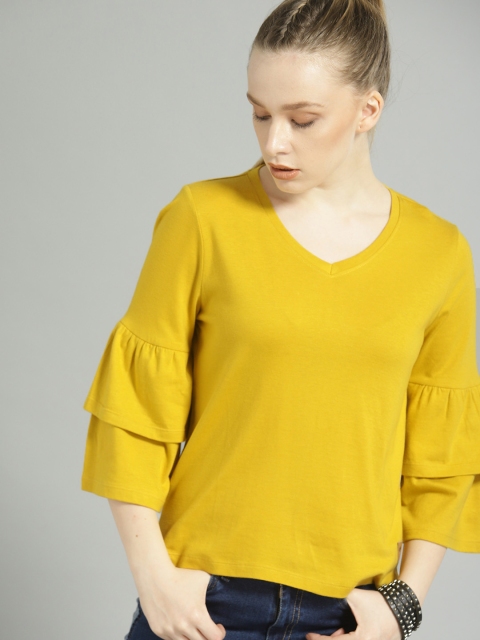 

Roadster Women Mustard Solid Top