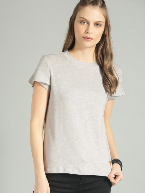 

Roadster Women Grey Solid Regular Top