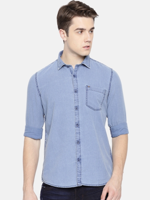 

Lee Cooper Men Blue Regular Fit Printed Casual Shirt