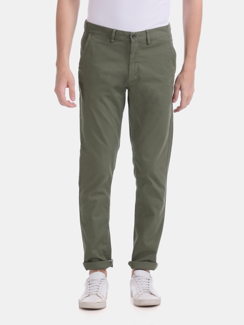 

Arrow Sport Men Olive Green Regular Fit Solid Chinos