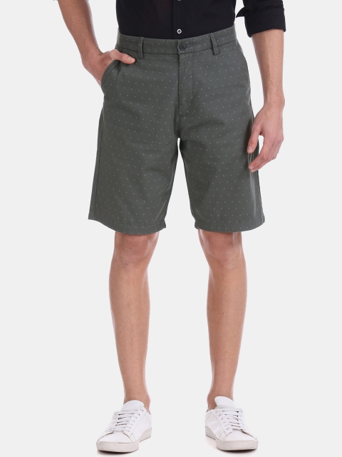 

Arrow Sport Men Charcoal Grey Micro Ditsy Printed Regular Fit Shorts