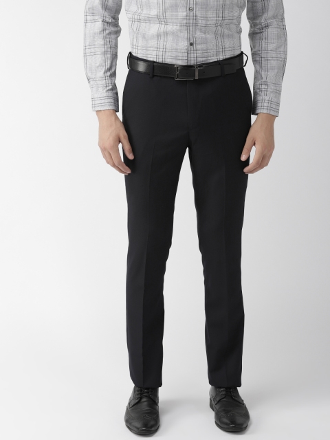 

Arrow Men Navy Blue Tapered Fit Solid Formal Trousers