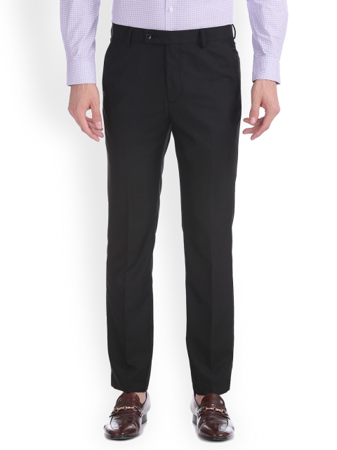 

Arrow Men Black Regular Fit Solid Regular Trousers