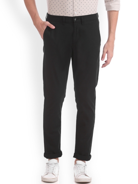 

Arrow Sport Men Black Slim Fit Solid Regular Trousers
