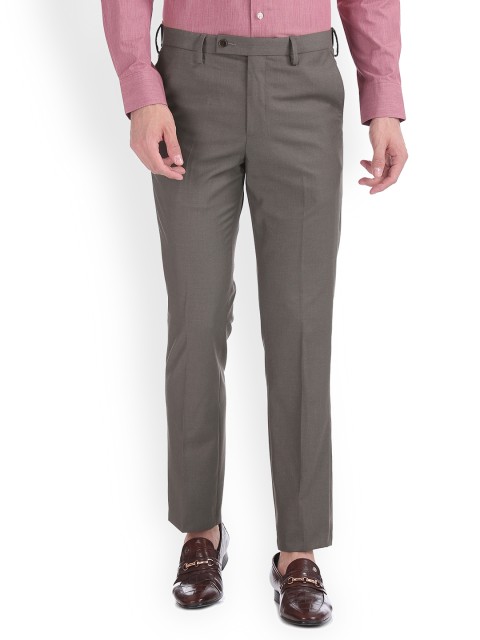 

Arrow Men Grey Regular Fit Solid Regular Trousers