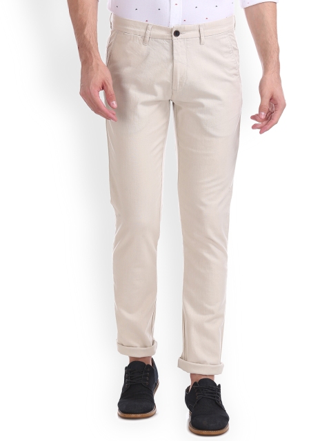 

Arrow Sport Men Beige Regular Fit Solid Regular Trousers