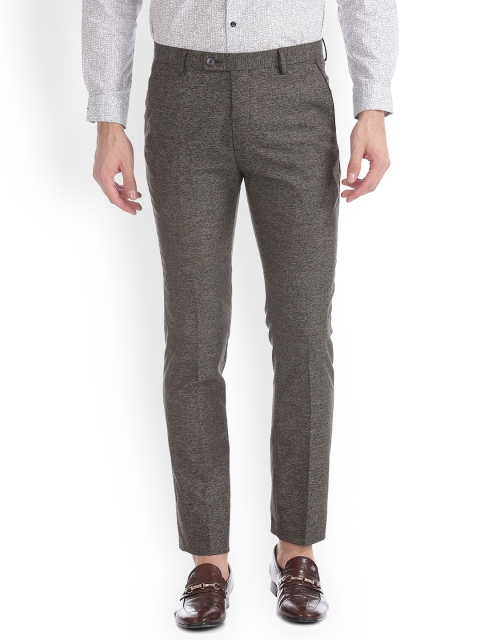 

Arrow New York Men Grey Regular Fit Self Design Regular Trousers