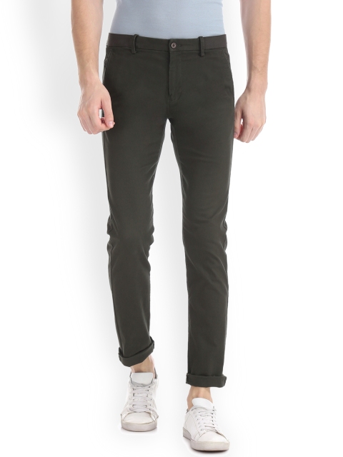 

Arrow Sport Men Olive Green Regular Fit Solid Regular Trousers