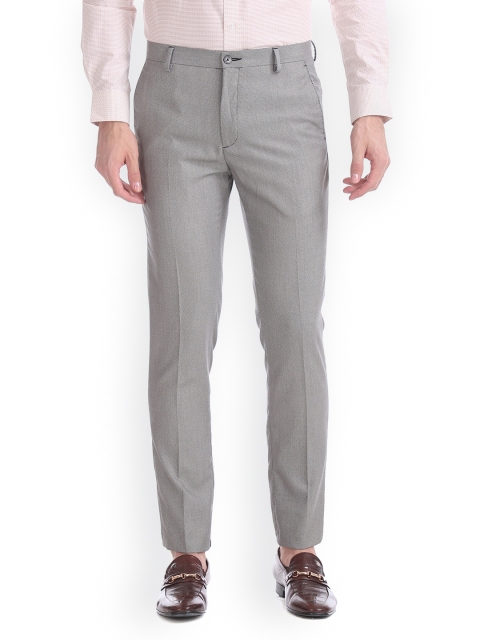 

Arrow New York Men Grey Regular Fit Self Design Formal Trousers