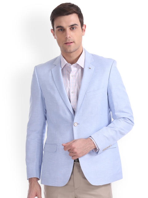 

Arrow Men Blue Solid Slim-Fit Single Breasted Blazer