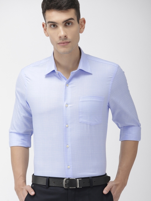 

Arrow Men Blue Slim Fit Checked Formal Shirt