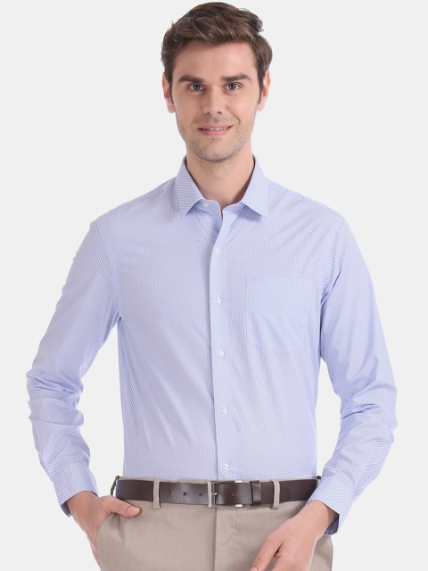 

Arrow Men Blue Printed Formal Shirt