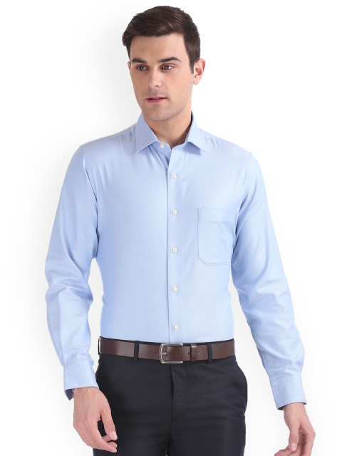 

Arrow Men Blue Regular Fit Self Design Casual Shirt