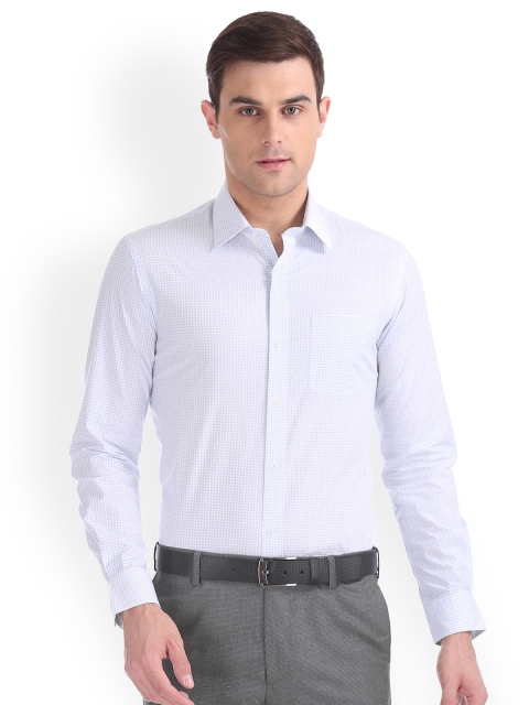 

Arrow Men Blue & White Slim Fit Printed Formal Shirt