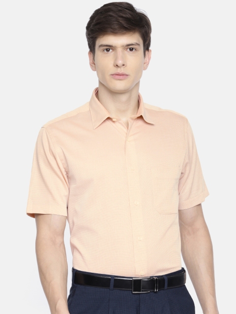 

Arrow Men Beige Regular Fit Self Design Formal Shirt