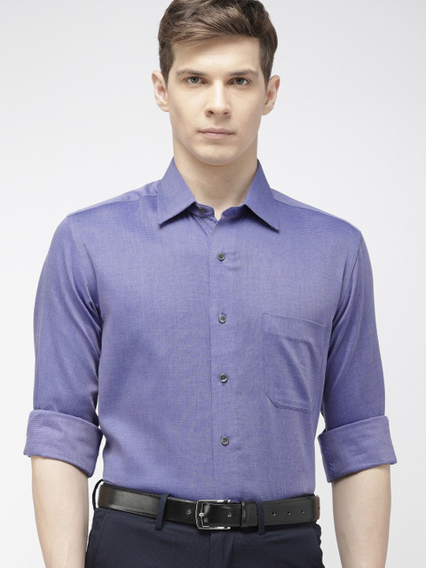

Arrow Men Purple Regular Fit Self Design Formal Shirt