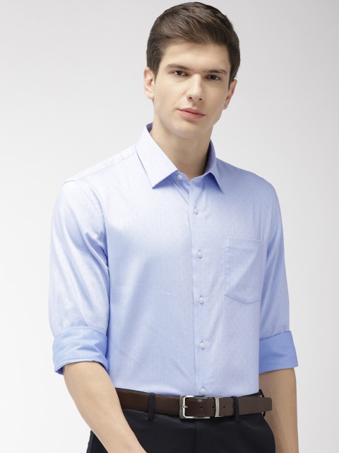 

Arrow Men Blue Slim Fit Self Design Formal Shirt