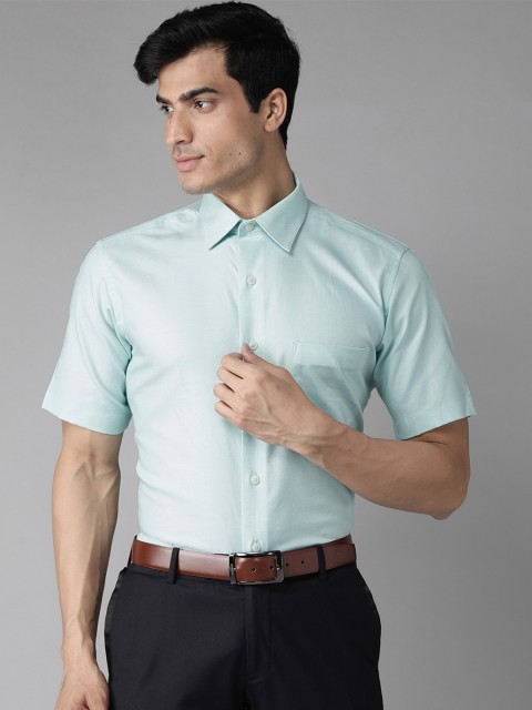 

Arrow Men Sea Green Regular Fit Self Design Formal Shirt