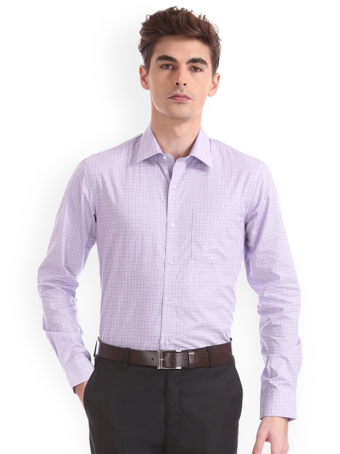 

Arrow Men Purple Slim Fit Checked Formal Shirt