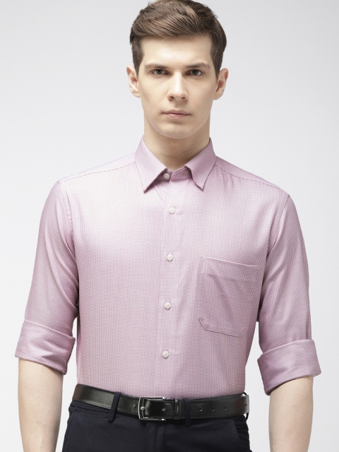 

Arrow Men Pink Regular Fit Self Checked Formal Shirt