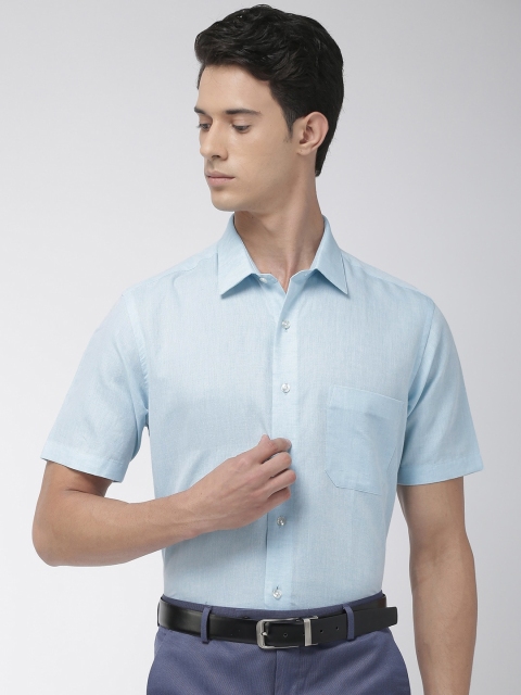 

Arrow Men Blue Solid Formal Sustainable Shirt